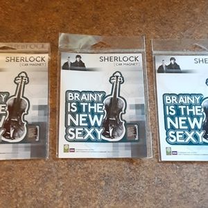 Sherlock "Brainy Is The New Sexy" Car Magnet (Set